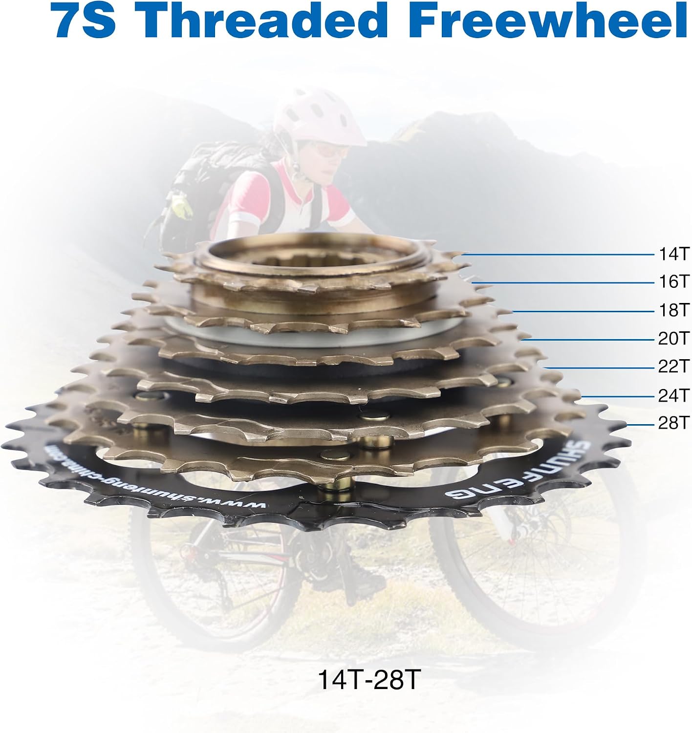 Cubierta de rueda para bicicleta MTB 13-28T