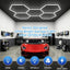 Luces hexagonales garaje 5 LED 6500K poliester