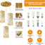 Lámpara colgante dorada 3 luces cristal cocina comedor