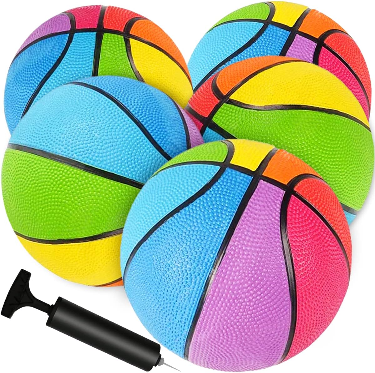 Mini baloncesto 7 pulg set 5 para niños con bomba