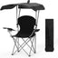 Silla descanso toldo camping 21.6x21.6x36pulg negro