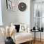 Reloj pared moderno 10pulg negro dorado silencioso