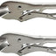 Abrazadera chapa bloqueo 8pulg set 2 alicates soldadura