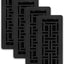 4 Pzas Registro Suelo Oriental 4x12" Acabado Negro