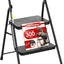 Escalera plegable 2 escalones acero ligero con pedal