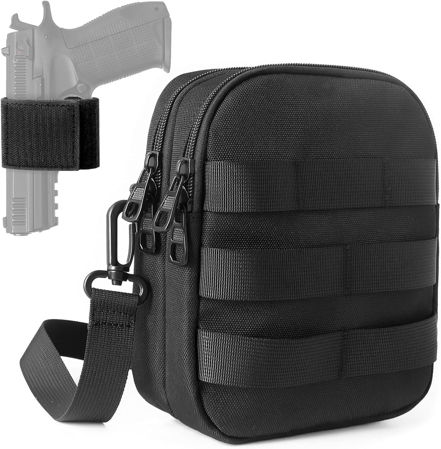 Bolsa cruzada suave con funda táctica hombro