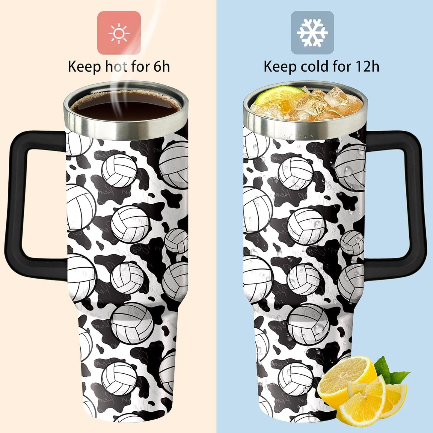 Vaso acero inox 40oz con asa tapa pajita regalo hombre