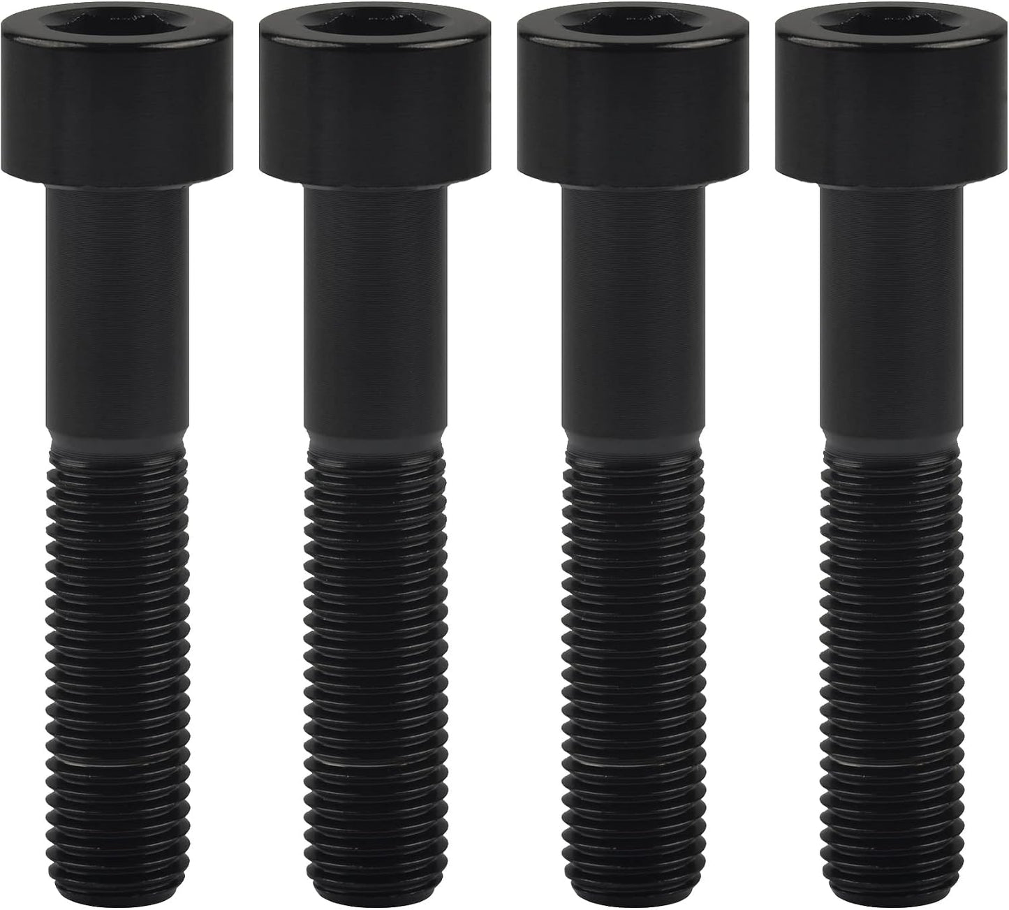 Tornillos allen titanio m10x1.969pulg paso 0.059pulg negro 4 pzas