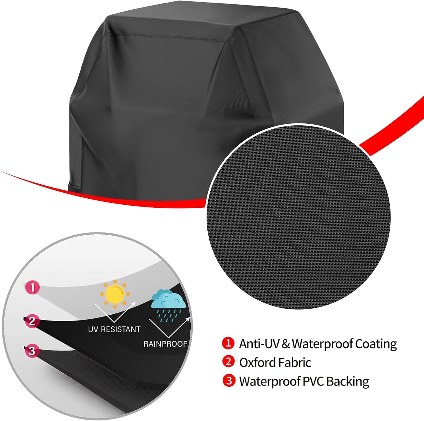 Cubierta parrilla gas 32" impermeable resistente UV