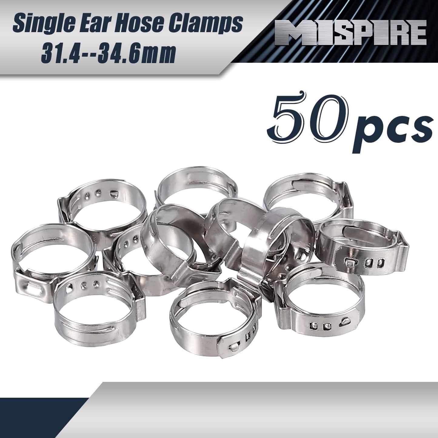 50 Abrazaderas Manguera Acero Inox 1.236-1.362pulg