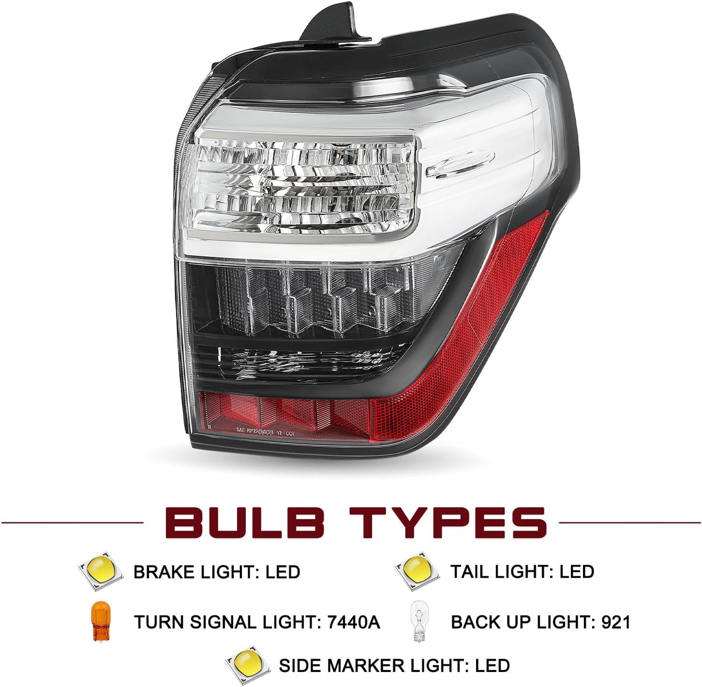 Repuesto luz trasera Toyota 4Runner 14-20 lado pasajero
