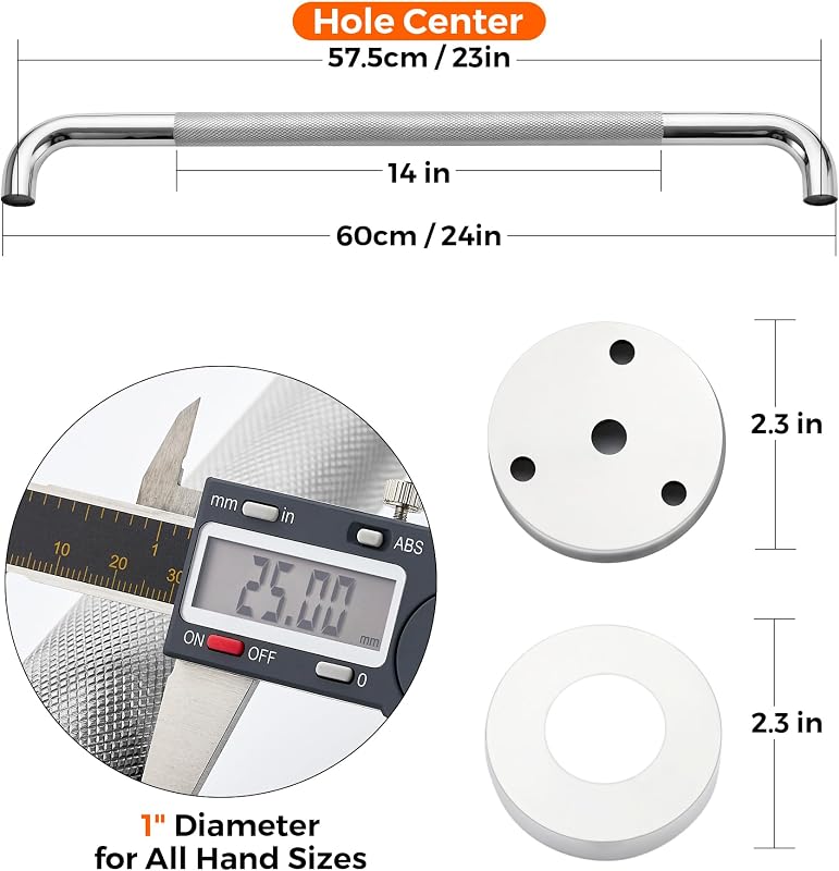 Barras agarre ducha acero inox 24" antiderrap