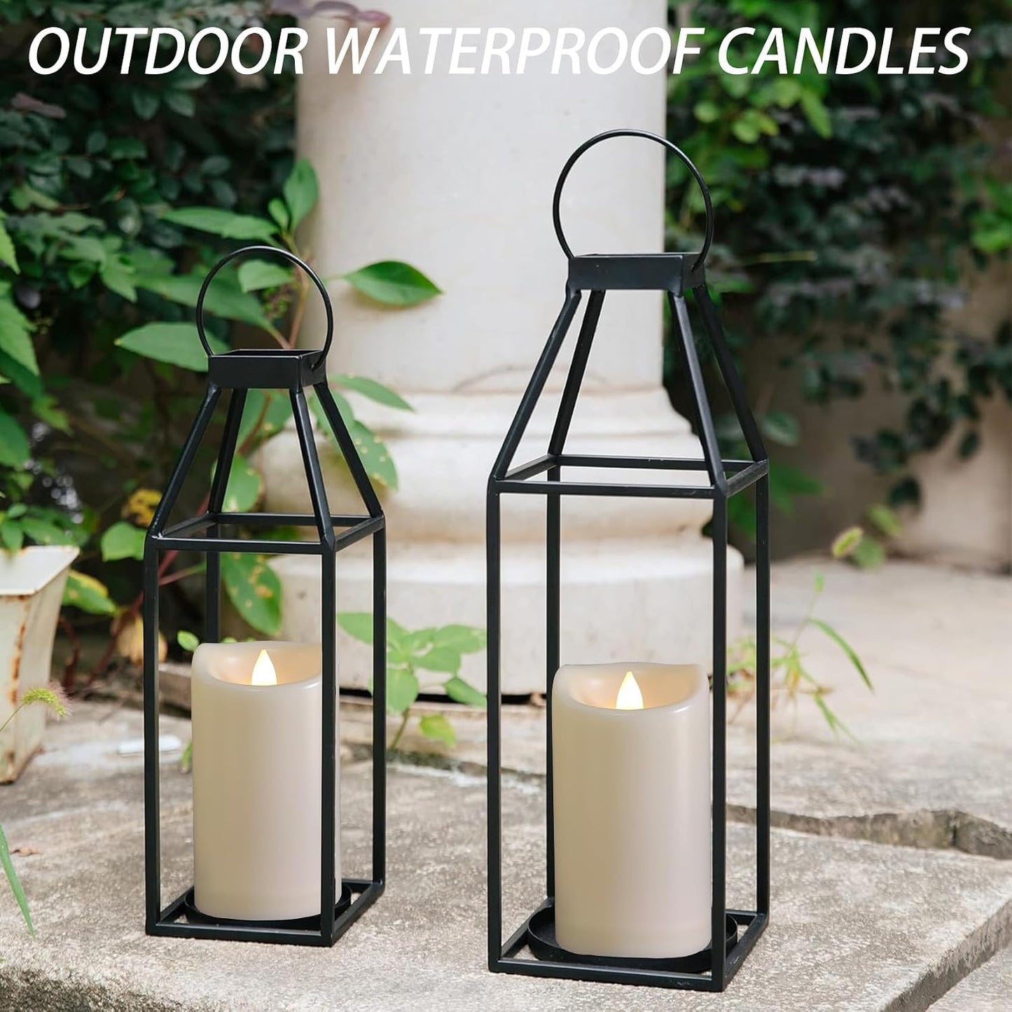 2 Velas Led Plástico Exteriores Temporizador Halloween Navidad