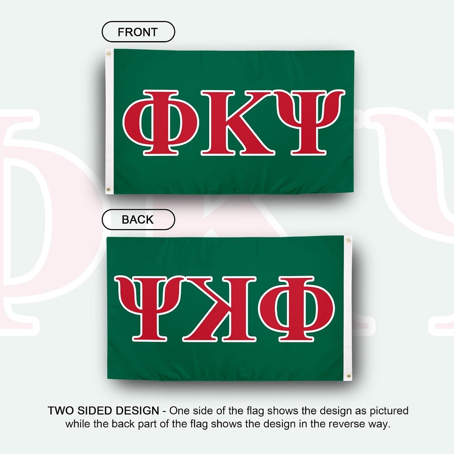 Bandera Phi Kappa Psi 3x5ft para eventos y orgullo