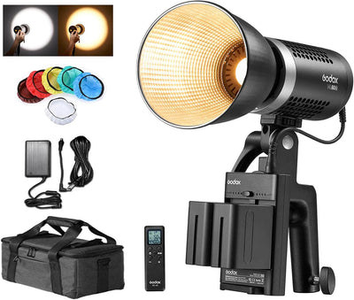 Luz LED bicolor portátil 60W con batería NP970