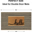 Alfombra puerta algodón negro 3x5" tejida a mano