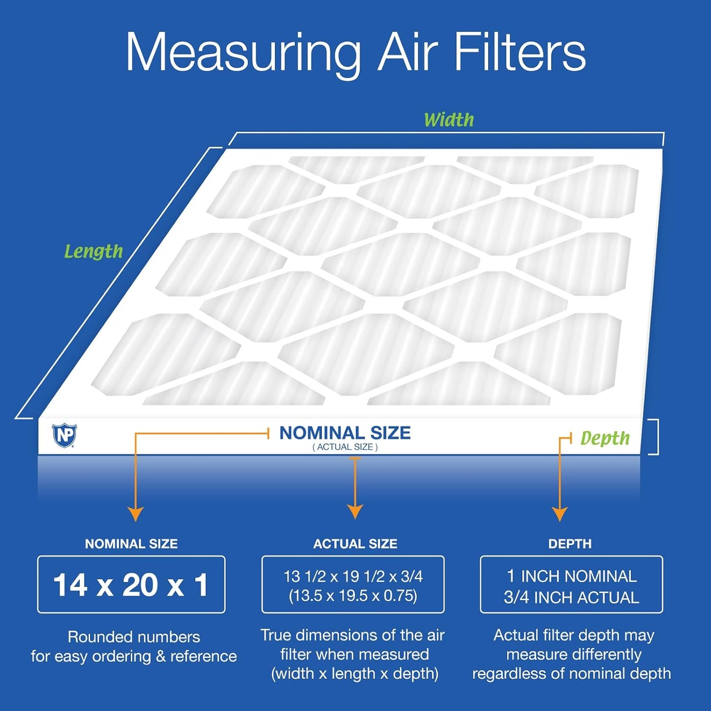 Filtros aire plisados MERV 10 paquete 4 14x20x1