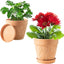 Macetas interior exterior con drenaje platillo 7/8pulg set 2