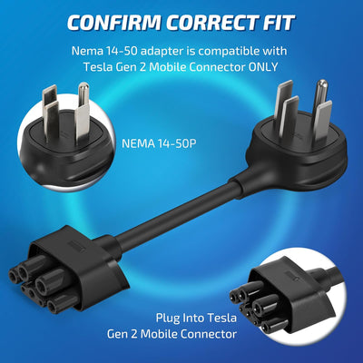 Adaptador NEMA 14-50 para Tesla Gen 2 240V