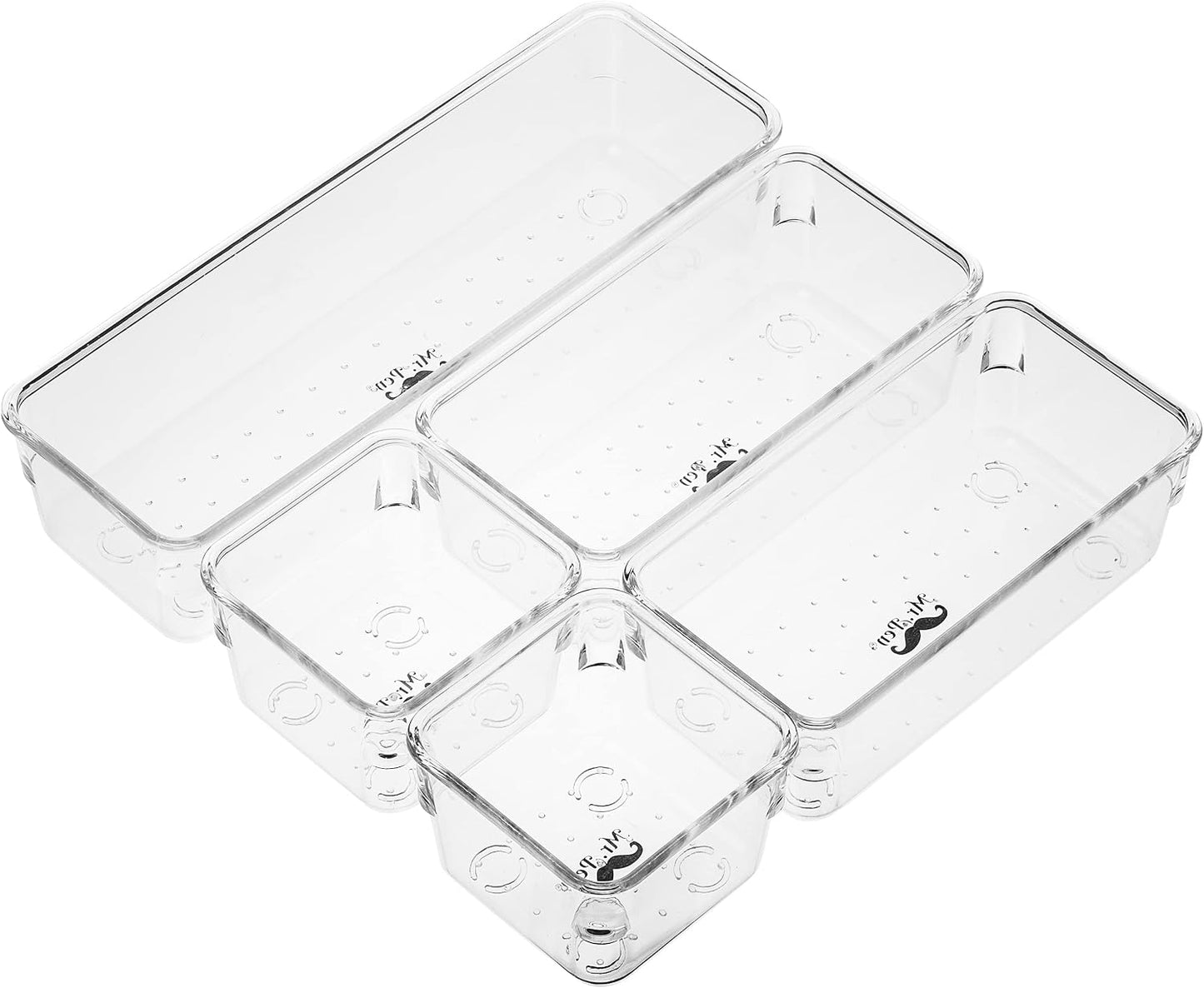 5 Pzas Organiz. Cajones Plástico Transparente