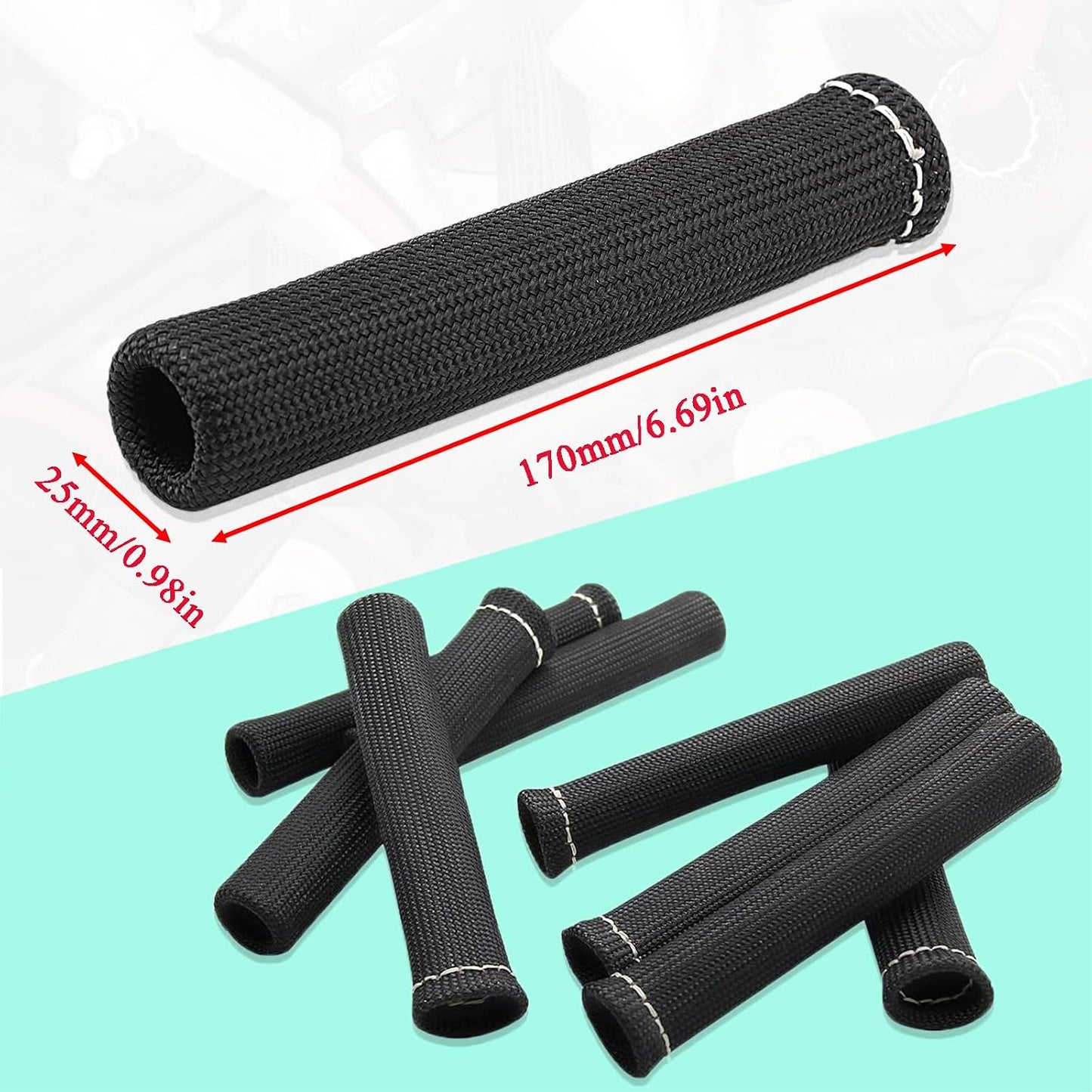 8 Protectores bujías funda alambre térmica 2500 grados