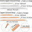 12 Correas Tierra 10/15/20pulg Cobre Trenzado