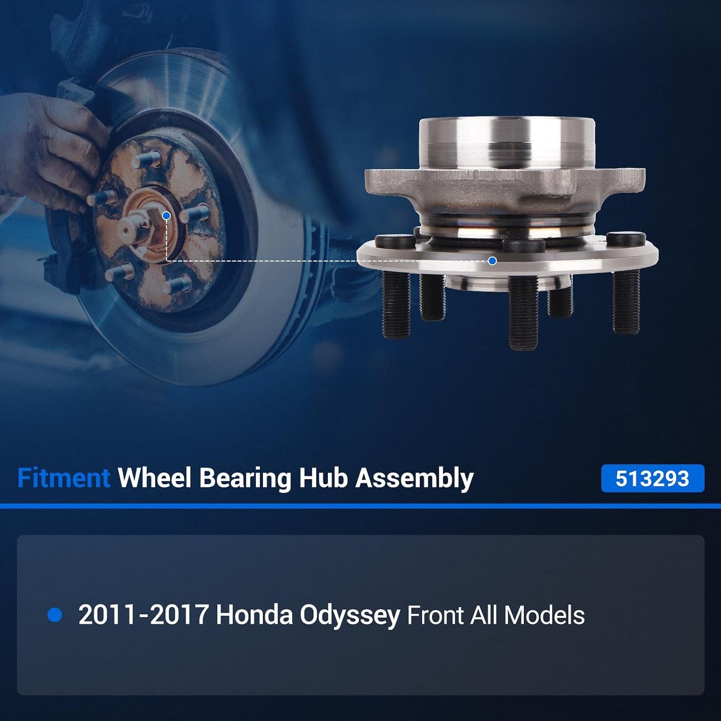 Conjunto buje rueda delantera Honda Odyssey 5-pernos ABS