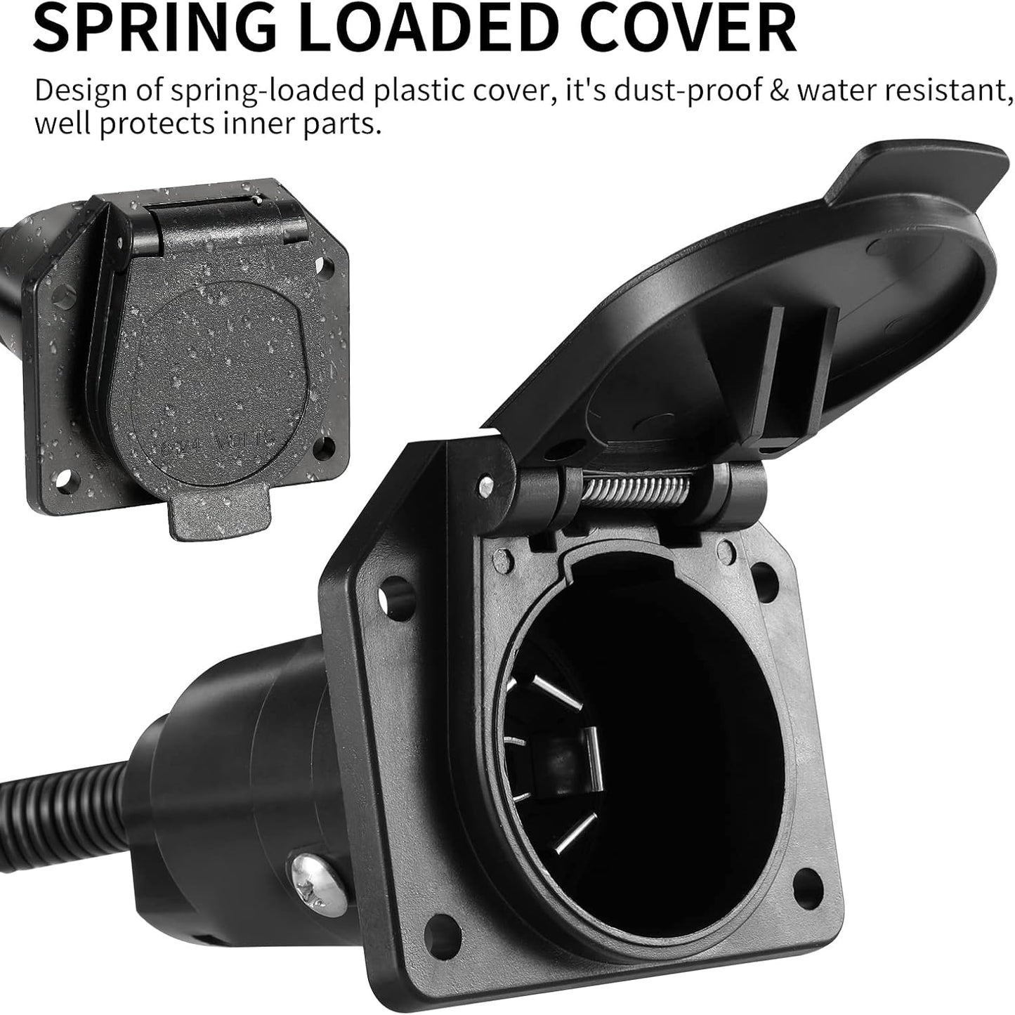 Adaptador remolque 4 vías a 7 vías con soporte