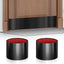 2 Placas Autoadhesivas Acero Inox 8x34" Puerta Negro