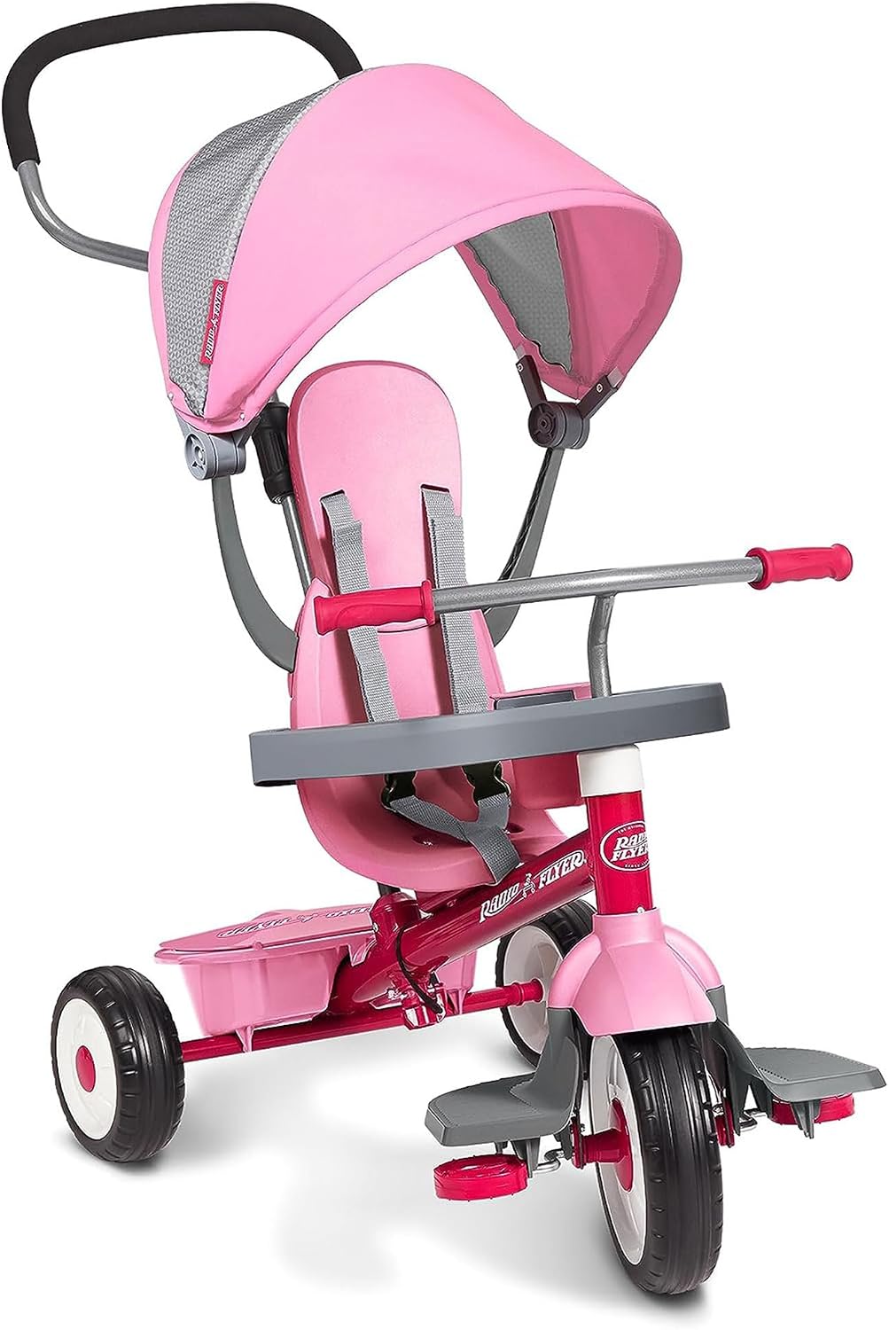 Triciclo Cochecito Niños 9m-5a Rosa Ajustable