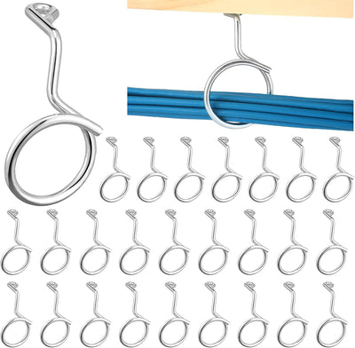 25 Anillos Brida 2pulg para Cable Cat 6/7 Madera Hormigón