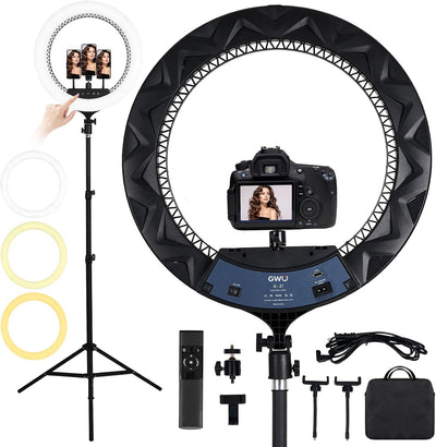 Anillo luz LED 21pulg regulable con soporte y control
