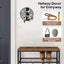Soporte decorativo para llaves pared 8" negro