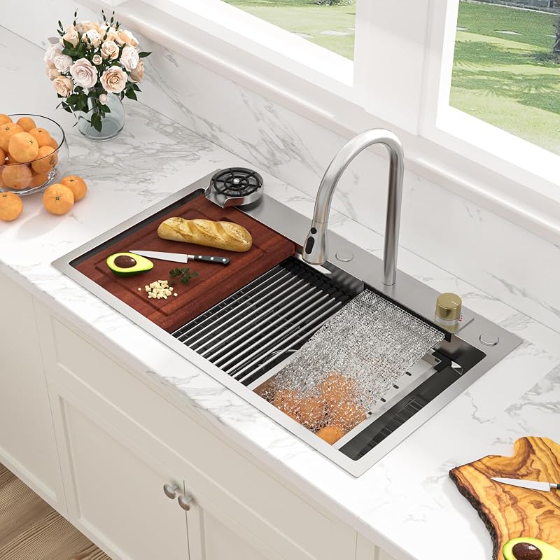 Fregadero cocina acero inox 30" multifuncional