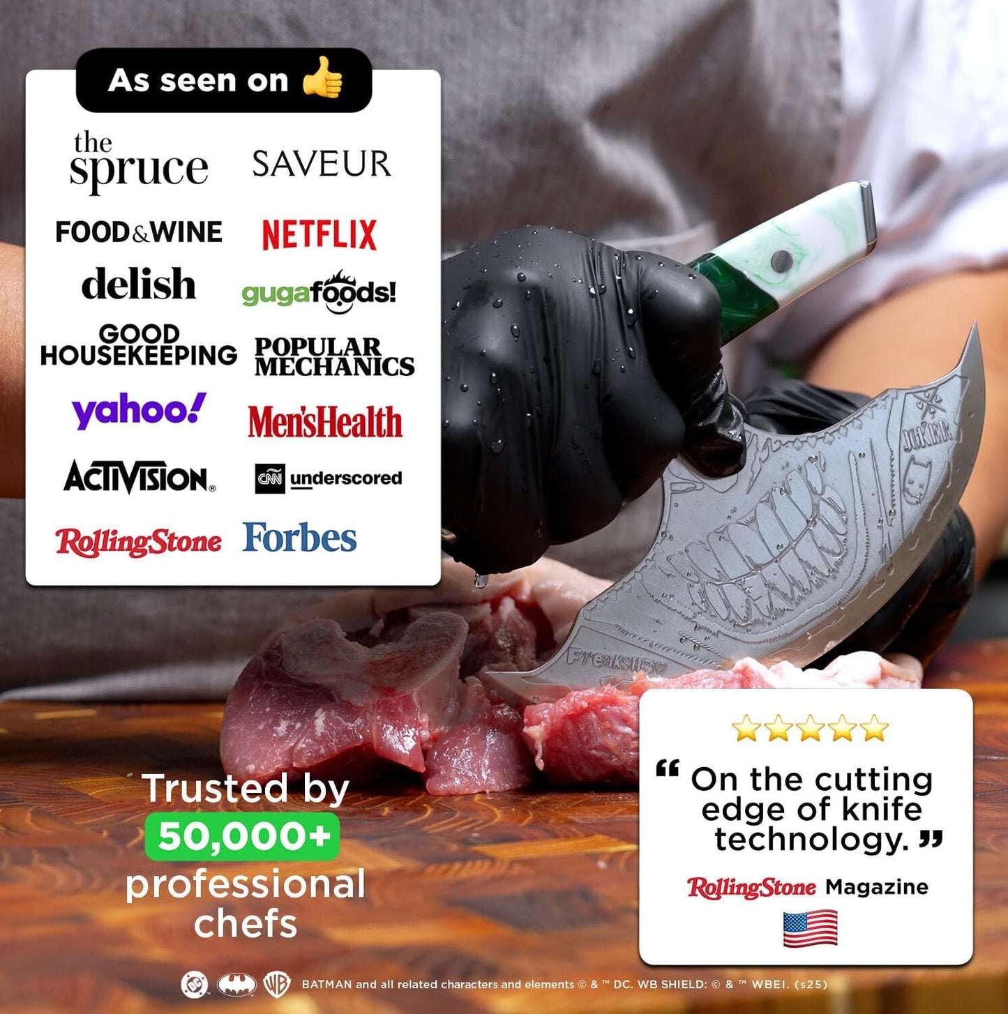 Cuchillo Ulu chef 7pulg acero inox 5 capas