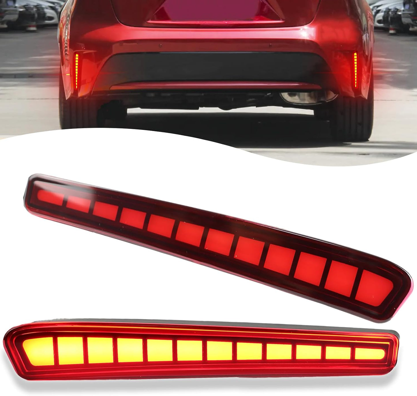 2 Pzas Luces Reflector Trasero Toyota Corolla 20-25 LED Ámbar