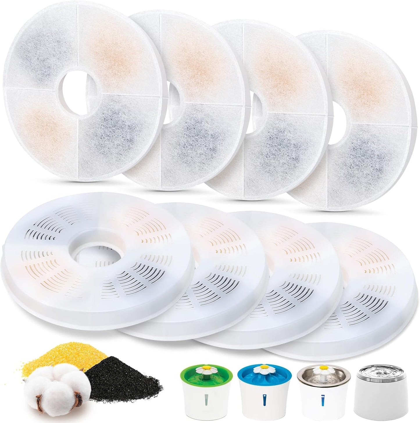 8 Filtros Fuente Agua Gato Comp Catit Acero Inox