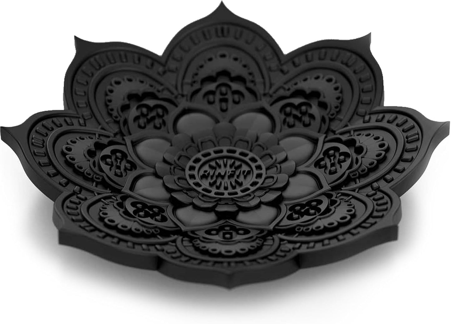 Bandeja silicona mandala para joyas negro