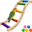 Escalera madera para pájaros loros puente masticable jaula
