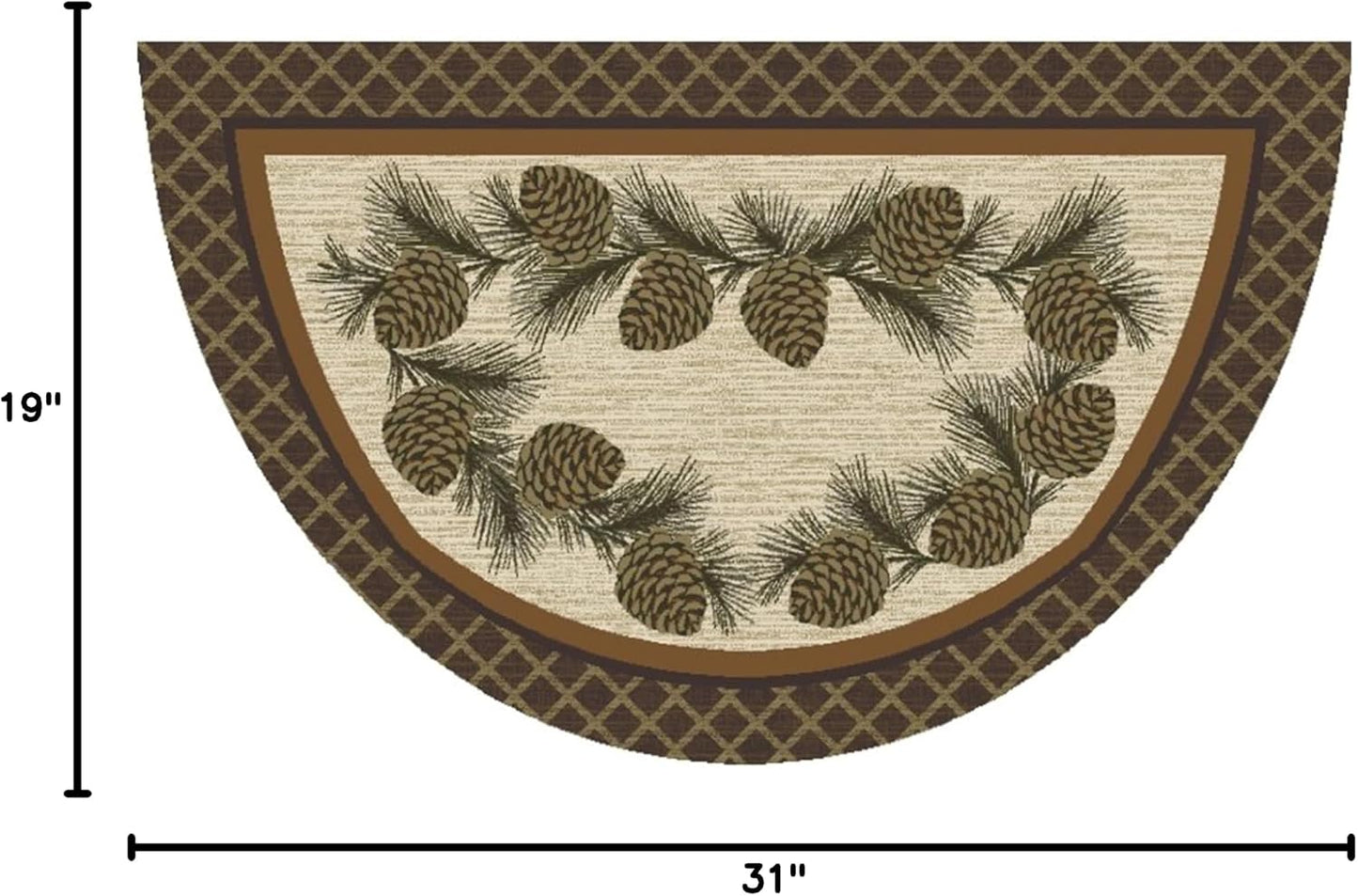 Alfombra antiderrap 19x31" color beige
