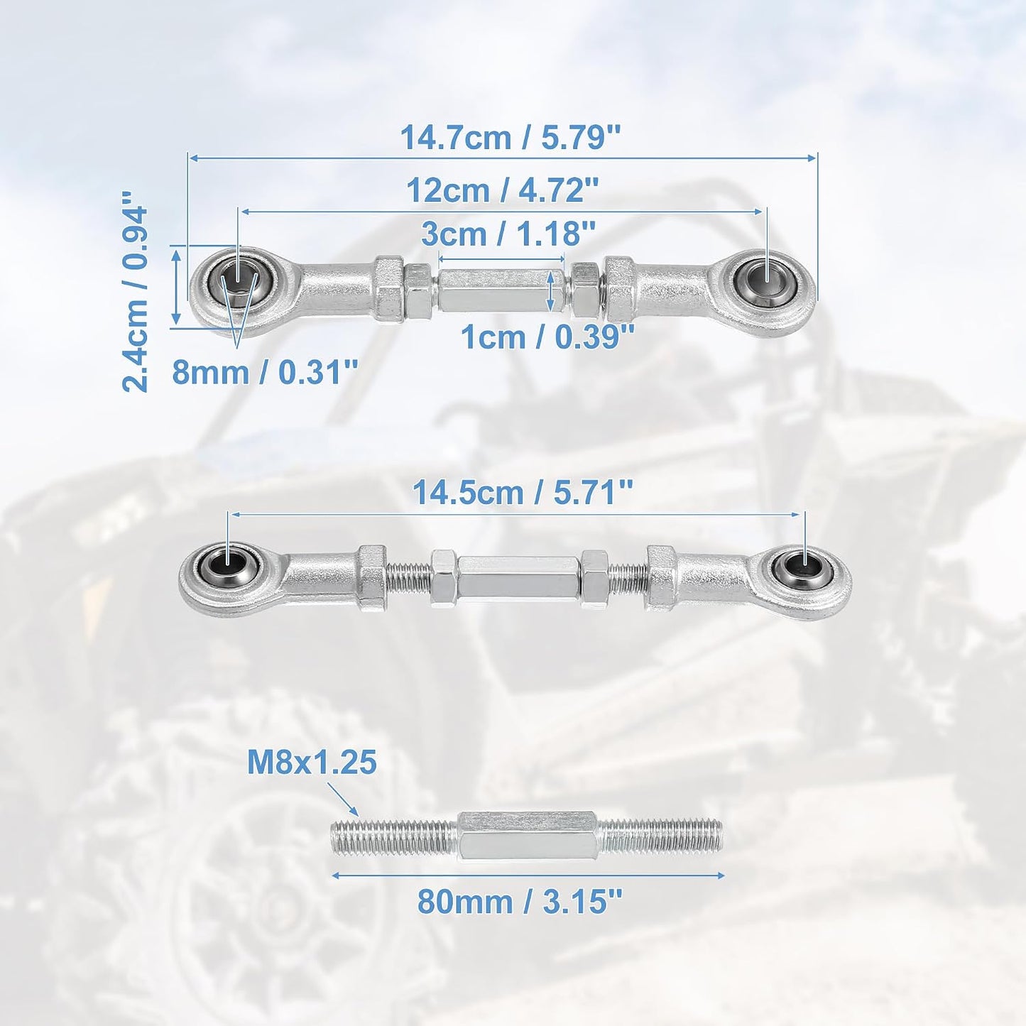 Barra rótula ajustable para ATV eléctrico 49cc