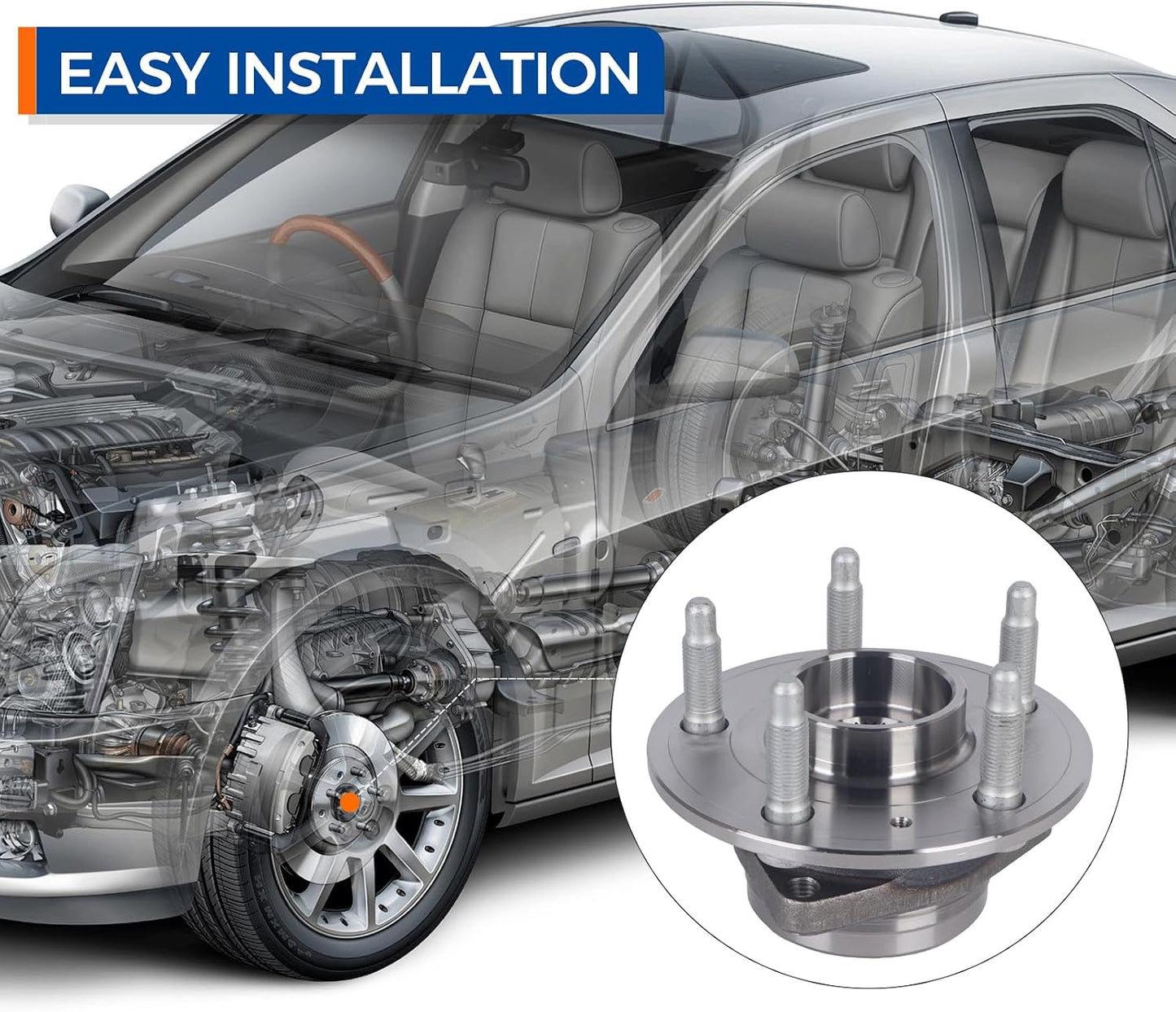 Buje rueda trasera y kit cojinete Chevy Camaro 10-16