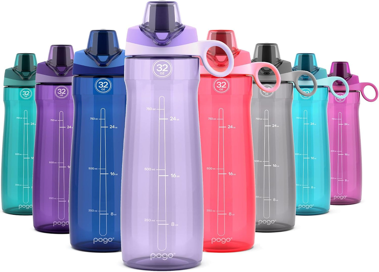 Botella agua plástico 32oz tapa deslizable asa reutilizable sin BPA