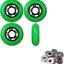 Ruedas patines exterior 89a pack 4 con rodamientos abec 9