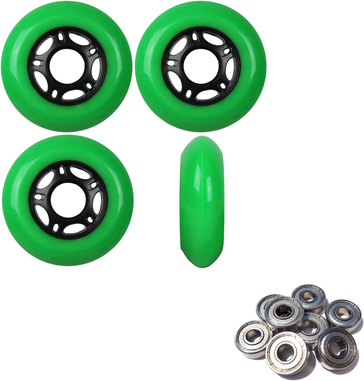 Ruedas patines exterior 89a pack 4 con rodamientos abec 9