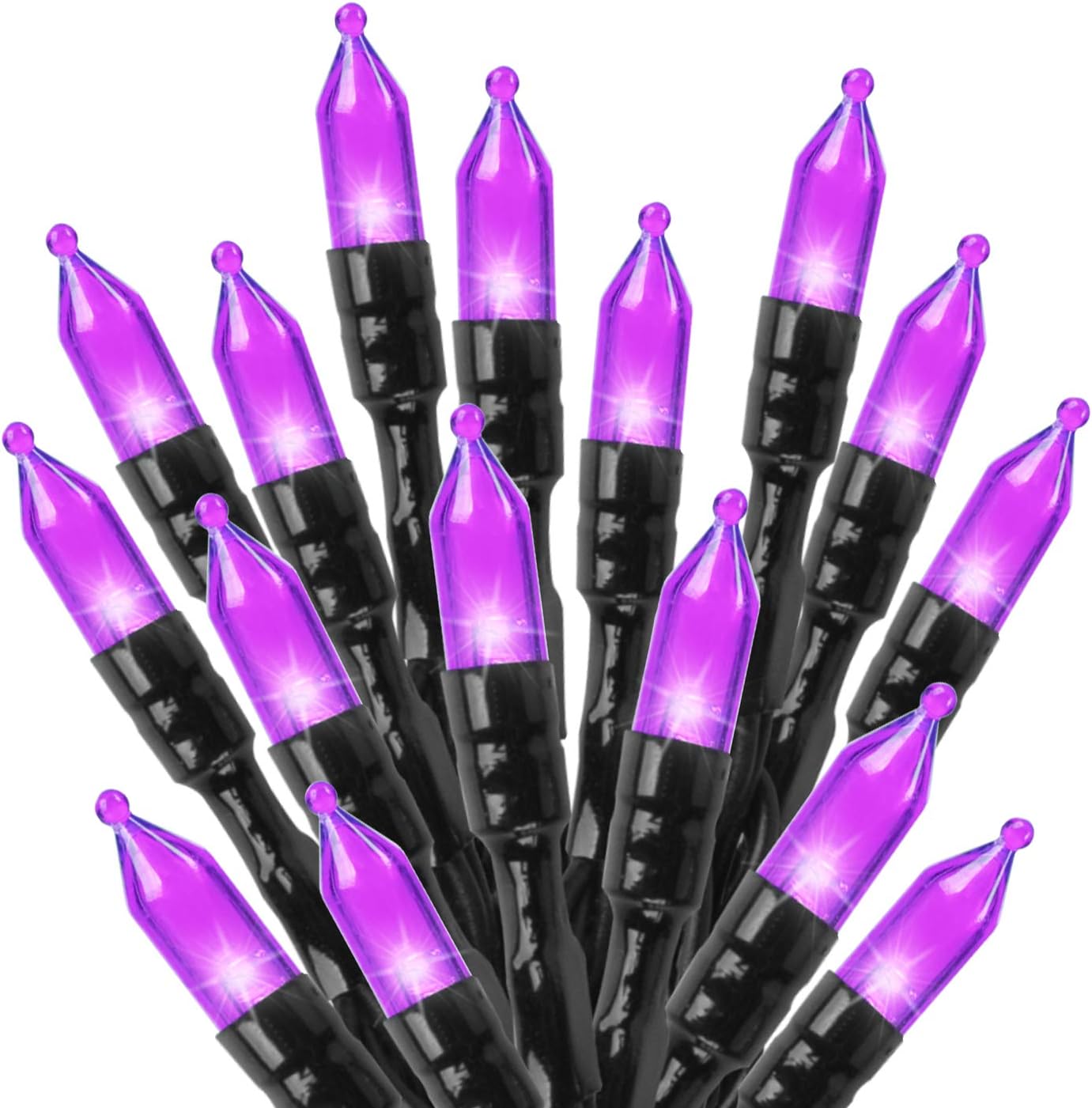 Guirnalda luces Halloween 98ft 300 LED 8 modos morado