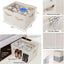 Organiz. zapatos plegable 2 pzas con divisores beige