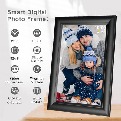 Marco fotos digital Frameo 10.1pulg WiFi 32GB pantalla IPS