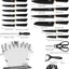 Set 17 Cuchillos Acero Inox con Bloque y Afilador