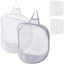 Bolsa lavandería colgante malla plegable poliéster blanco gris
